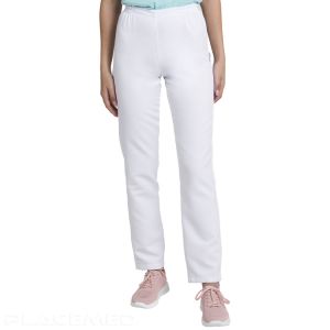 Pantalon Infirmière Coupe Slim Fit Elastiqué - Creyconfé Santander en Microfibre Anti-taches et Antibactérienne