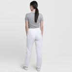 Slim Fit Elasticated Nurse Pants - Creyconfé Santander in Stain-Resistant and Antibacterial Microfiber - White