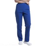 Pantalon Infirmière Coupe Slim Fit Elastiqué - Creyconfé Santander en Microfibre Anti-taches et Antibactérienne - Blanc V 6167