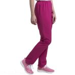 Slim Fit Elasticated Nurse Pants - Creyconfé Santander in Stain-Resistant and Antibacterial Microfiber - White V 6173