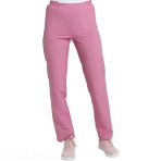 Slim Fit Elasticated Nurse Pants - Creyconfé Santander in Stain-Resistant and Antibacterial Microfiber - White V 6174