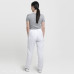 Pantalon Infirmiere Slim Fit - Pantalon Médical Creyconfé Shanghai en Microfibre 100% Polyester - Blanc