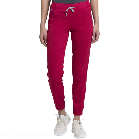 Women's Medical Pants - Creyconfé SEÚL Model Elasticated Sporty Style Fluid-Resistant and Stain-Resistant - Raspberry