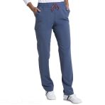 Pantalon pour Infirmières et Assistantes Dentaires - Creyconfé Seattle Elastiqué avec Cordon de Serrage - Jean