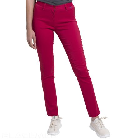 Pantalon Médical Femme Ajusté et Elastique - Leggings Infirmière Creyconfé SOFIA Léger et Confortable - Framboise