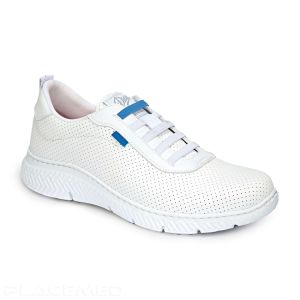 Non-slip Medical Sneakers Dian ALTEA PLUS with Elastic Laces - Unisex - White