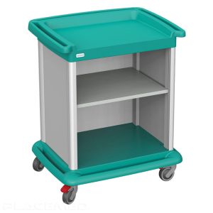 Multifunction Laundry Cart 1 Shelf 1 ABS Base with Bumpers Wheels with Brake ES 8 For Patient and Linen Hygiene