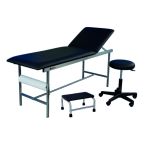 Kit Cabinet Médical Holtex INOX: Divan, Tabouret, Marchepied 1 Marche - Noir