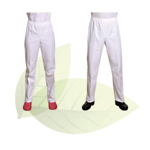 Unisex White Medical Pants, Jasmine Lyocell, Holtex - Sizes T00 to T6