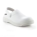 Light medical clog with S2 protective toe cap for professionals - White