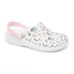 Suecos Brand Nurse Clogs - Antibacterial, Breathable, and Durable - EVA Clogs - White Aqua V 6100