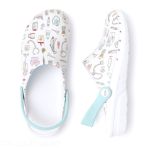 Suecos Brand Nurse Clogs - Antibacterial, Breathable, and Durable - EVA Clogs - White Aqua