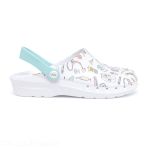 Suecos Brand Nurse Clogs - Antibacterial, Breathable, and Durable - EVA Clogs - White Aqua