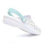 Suecos Brand Nurse Clogs - Antibacterial, Breathable, and Durable - EVA Clogs - White Aqua