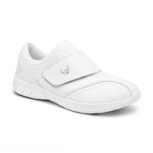 Chaussures Antidérapantes en Microfibre de la Marque Suecos - Modèle Bo avec Fermeture Velcro - Blanc