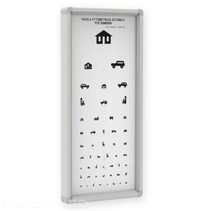 Non-Illuminated Optometric Chart, Children's Model, 3 Meters