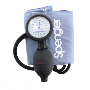 Spengler Lian Classic Sphygmomanometer - Double Tubing with Navy Cotton Velcro Cuff