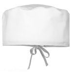 Unisex White Medical Cap - Polyester and Cotton - Washable at 60°C - Adjustable - Rear Vent for Comfort