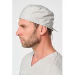 Unisex White Medical Cap - Polyester and Cotton - Washable at 60°C - Adjustable - Rear Vent for Comfort