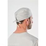 Unisex White Medical Cap - Polyester and Cotton - Washable at 60°C - Adjustable - Rear Vent for Comfort