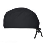 Bonnet Unisexe Ajustable - Noir - Polycoton lavable à 60°C - Calot Dentaire Confortable