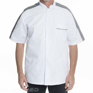 Medical Tunic for Men - Alimos - White and Grey - Sizes 00 to 7