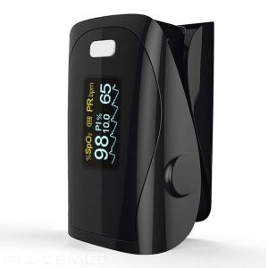 Black Professional Pulse Oximeter - Accurate SpO2 and Heart Rate Measurement