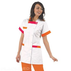 Tunique Femme Cléa Blanc Orange - Confort et Style