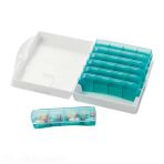 Pilbox Giant 7.4: Your High-Capacity Weekly Pill Organizer - Nature Pattern