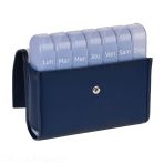 Pilulier Pilbox Maxi - 4 Prises par Jour : Matin, Midi, Soir et Nuit - Bleu Marine