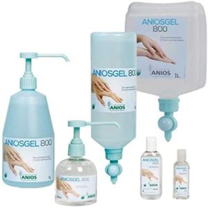 Anios Gel Désinfectant pour Friction Hydro Alcoolique avec Pompe Doseuse Flacon 1 L