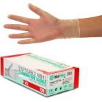 Gants en vinyle 1000 pièces 10 boites (XL, Transparent), Gants d'examen jetables, sans poudre et latex, articles sanitaires pour le nettoyage des ...