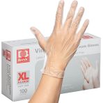 General Medi Gants jetables, gants en vinyle transparent sans latex pour la maison - 100 unités/boîte (XL)