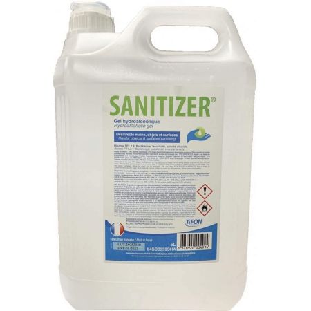 Sanitizer - Gel Hydroalcoolique - Formule 70% - Bidon Verseur 5 Litres