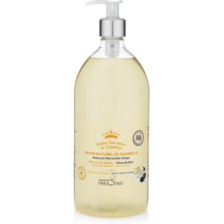 Savon Liquide Naturel De Marseille Surgras Au Beurre De Karité Freesens FL. 1Litre