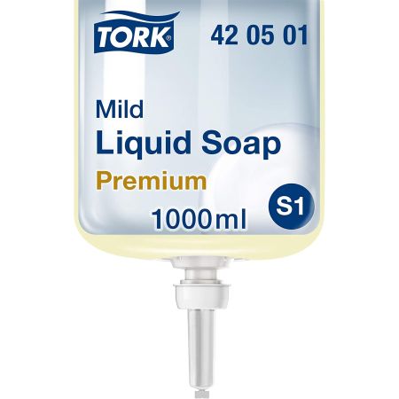 Tork Savon Liquide Mains - Senteur Douce S1, Parfum Frais, 1 x 1000 ml