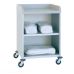 Clean Linen Trolley in Very Lightweight Alloy – 1 Shelf, 2 Levels, and Anti-Slip ABS Top V 10446