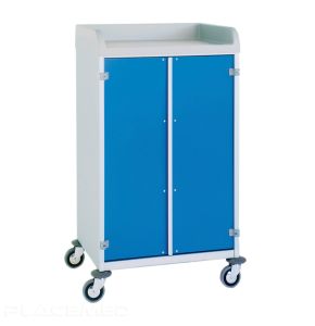 Clean Linen Distribution Trolley 3 Levels 2 Fixed Shelves and 3-Sided ABS Top