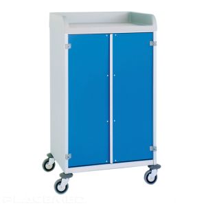 Clean Linen Distribution Trolley 3 Levels 2 Fixed Shelves and 3-Sided ABS Top