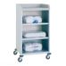 Clean Linen Distribution Trolley 3 Levels 2 Fixed Shelves and 3-Sided ABS Top V 10447