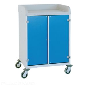 Clean Linen Trolley in Very Lightweight Alloy – 1 Shelf, 2 Levels, and Anti-Slip ABS Top