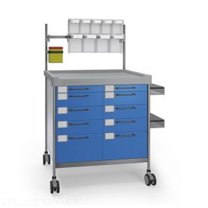 Double anesthesia trolley - INSAUSTI series 300 - 900 x 630 mm