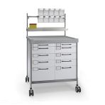 Anesthesia double trolley - INSAUSTI series 300 - Model 3934-B 900 x 630 mm V 9096